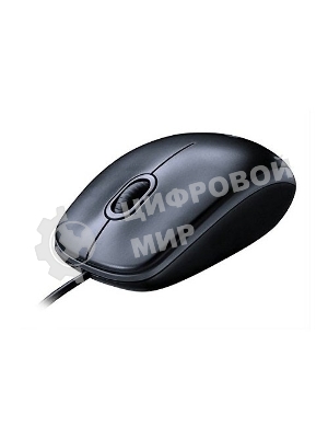 Мышь проводная Logitech M100/100R DARK/GREY (темно-серая/черная), 1000 dpi, USB, кнопки - 3