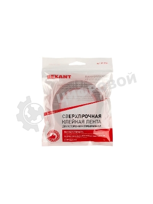 Двухсторонний скотч Rexant, прозрачный, на акриловой основе, 20 мм, ролик 5 м