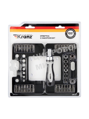 Набор отверток Kranz 38 предметов в кейсе