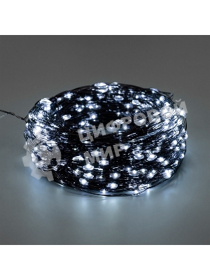 Гирлянда Neon-night Роса с контроллером 20м, 200LED, IP20, 230В, зеленый провод, белое свечение