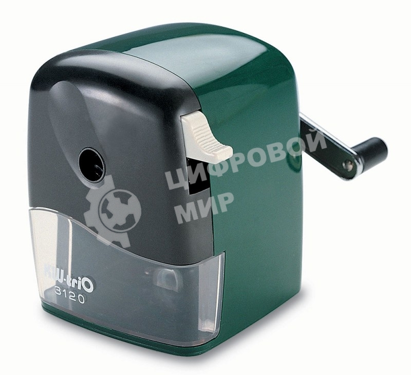 Точилка для карандашей механическая Kw-Trio 312A, 1 отверстие, 12мм пластик, ассорти