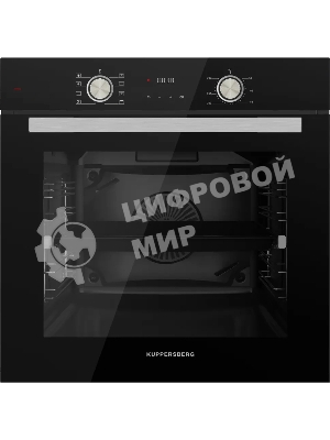 Встраиваемый духовой шкаф Kuppersberg HO 608 B электрический, High-Tech, 60 см, объем 80 л, 8 режимов, поворотное управление, макс. Температура 300 градусов, дисплей, таймер, черный
