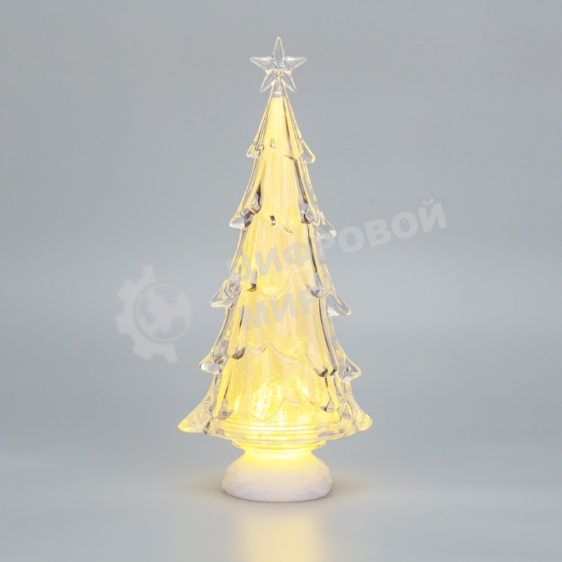 Фигура на подставке Neon-night Елочка со звездой, 37см, теплый белый