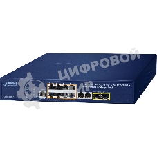 Коммутатор PLANET GS-4210-8P2C IPv4/IPv6, 8-Port Managed 802.3at POE+ Gigabit Ethernet Switch + 2-Port 10/100/1000Mbps RJ45 + 2-Port 100/1000X SFP (120W PoE Budget, 250m Extend mode, supports CloudViewer app, MQTT and cybersecurity features)