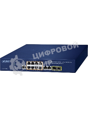 Коммутатор PLANET GS-4210-8P2C IPv4/IPv6, 8-Port Managed 802.3at POE+ Gigabit Ethernet Switch + 2-Port 10/100/1000Mbps RJ45 + 2-Port 100/1000X SFP (120W PoE Budget, 250m Extend mode, supports CloudViewer app, MQTT and cybersecurity features)