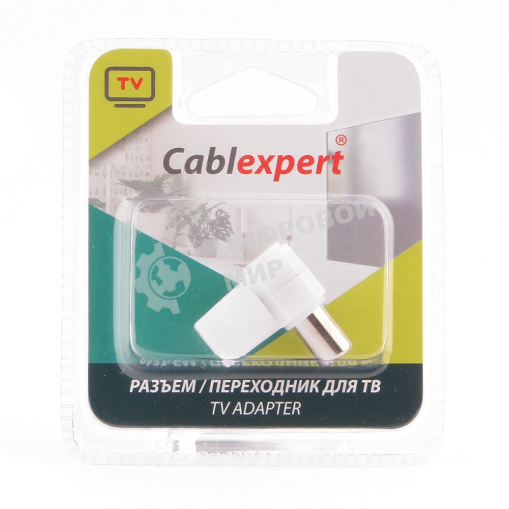 Разъем Cablexpert TVPL-9, TV (папа), 90 градусов, блистер