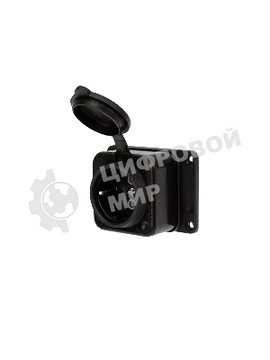 Розетка штепсельная Rexant влагозащищенная, с/з,16 А, IP54 каучук