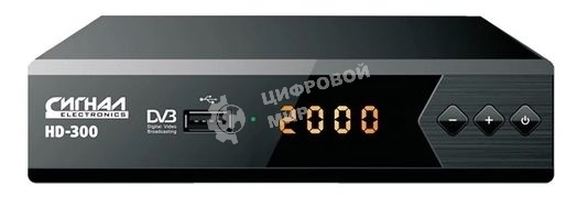 Ресивер эфирный цифровой DVB-T2 HD HD-300 металл, дисплей DOLBY DIGITAL, Сигнал