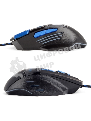 Мышь проводная Гарнизон GM-770G черный, 2400 dpi, USB, кнопки - 8