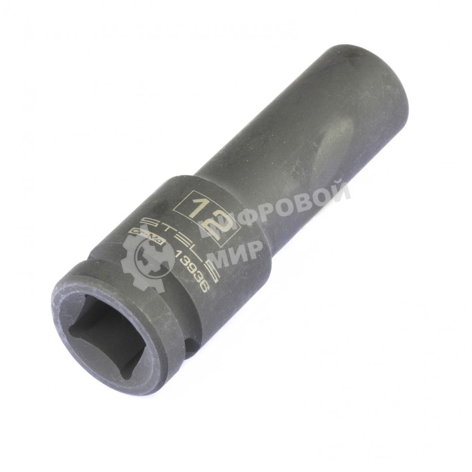 Головка ударная удлиненная шестигранная Stels 12 мм, 1/2