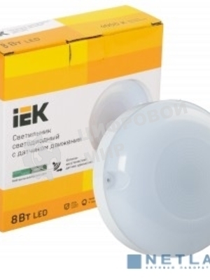 Светильник светодиодный IEK ДПО 1001 8Вт 4000К IP54 с акуст. датчиком LDPO3-1001-008-4000-K01
