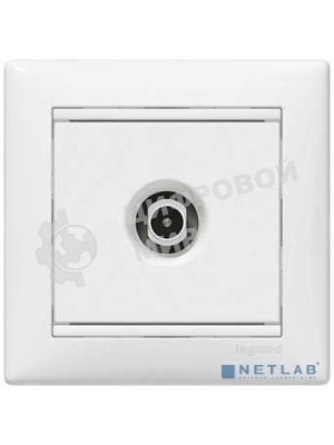Телевизионная проходная розетка Legrand Valena 774431, белая, 14дБ