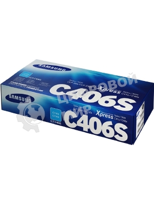 Картридж лазерный SAMSUNG CLT-C406S/ ST986A голубой для Samsung CLP-360/365/CLX-3300/3305 (1000стр.)