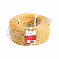 Провод ПГВА Rexant 1х0.75 мм², Cu, желтый, бухта 200 м