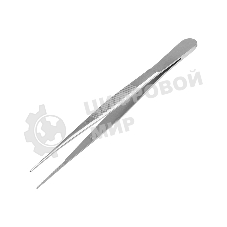 Пинцет прямой Rexant узкий, фиксатор, рифленый 100 мм ПРОФИ