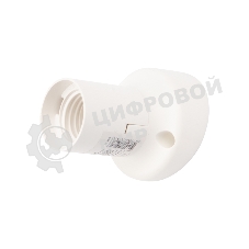 Патрон пластиковый Rexant настенный Е27 наклонный, белый c этикеткой