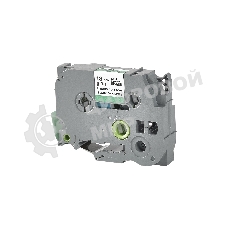 Кассета с лентой S'OK by Sakura Printing TZES741 для Brother, черный на зеленом, 18мм/8м, наклейка