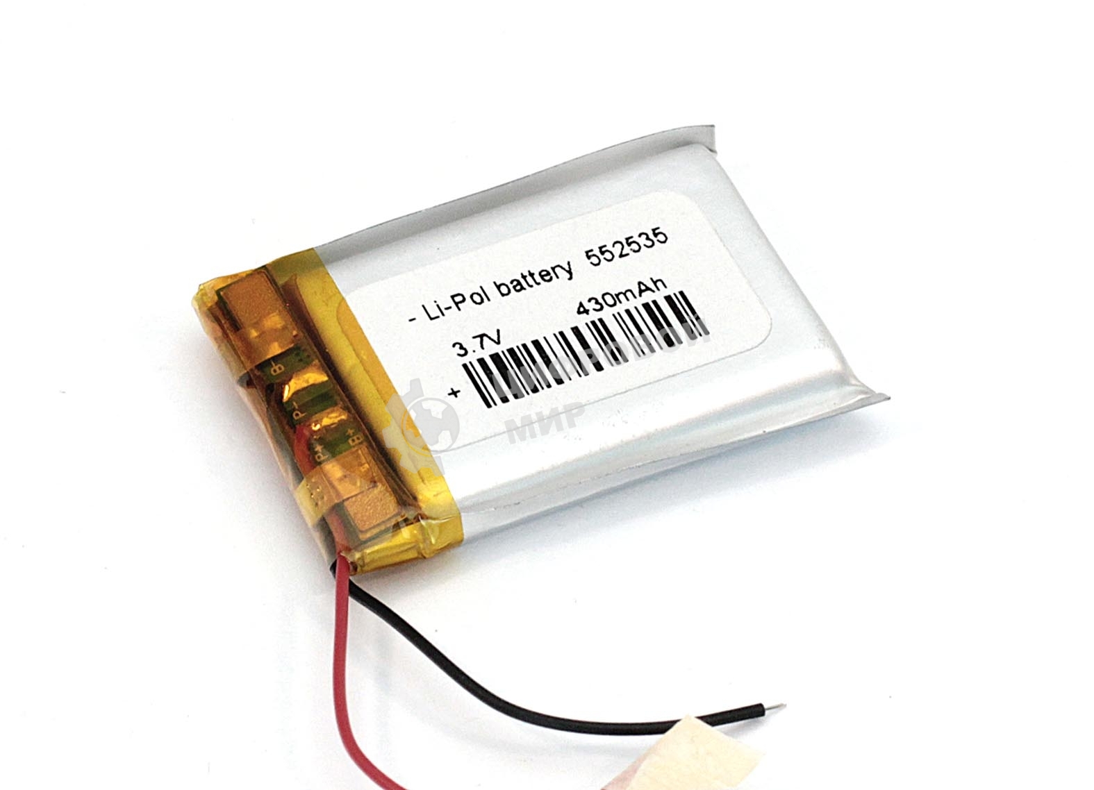 Аккумулятор Li-Pol (батарея) 5.5x25x35мм 2pin 3.7V/430mAh
