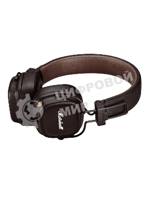 Беспроводные/проводные наушники Marshall Major IV коричневый, накладные, Bluetooth + проводной, беспроводная зарядка, до 80 ч