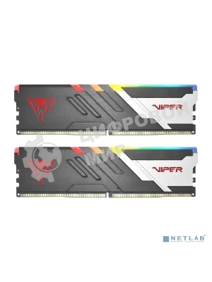 Оперативная память Patriot Viper Venom, DDR5, 32GB (2x16GB), 7200MHz, CL34, DIMM, с радиаторами, RGB, черный