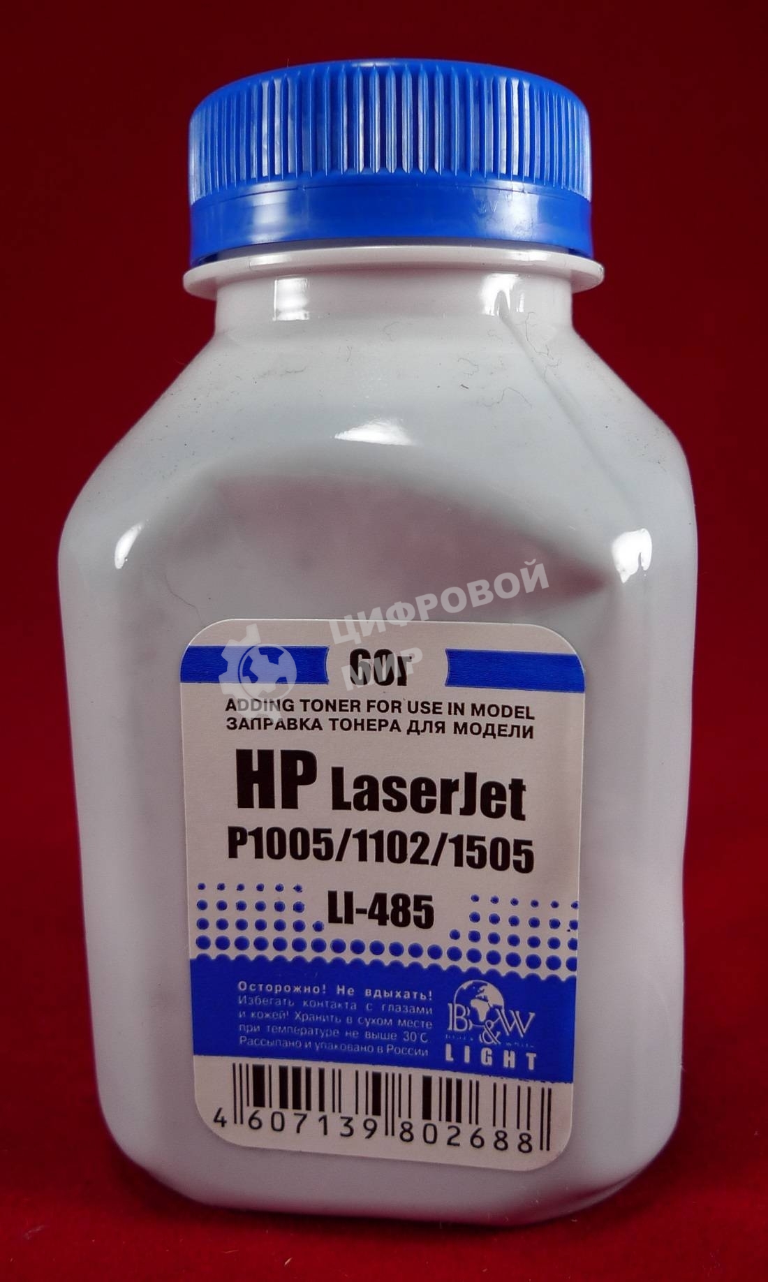 Тонер HP LJ P1005/06/1102/1120/1505/22/66/1606/LBP-3010/3250 (фл.60г.) B&W Light фас России