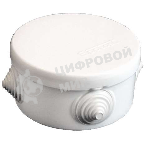 Коробка распределительная ОП d90х45 4 выхода 4 гермоввода IP54 крышка защелкивающаяся бел. Epplast 140141