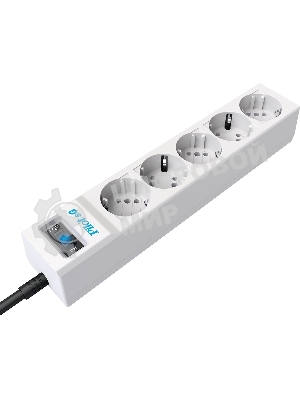 Сетевой фильтр Pilot SG 10 м, 5 розеток, белый, коробка