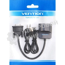 Мультимедиа конвертер Vention VGA + аудио > HDMI, гибкий, черный