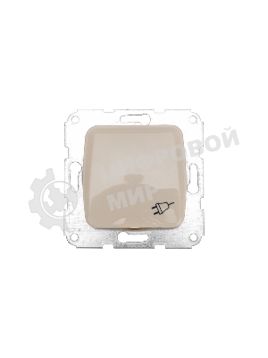 Розетка Kranz 1-ая DEA с/з с крышкой с/у 16А мех. бежевый