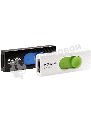 Флешка USB ADATA UV320 (AUV320-128G-RBKBL), 128Gb, USB 3.2, R/W 100/30, черный/голубой