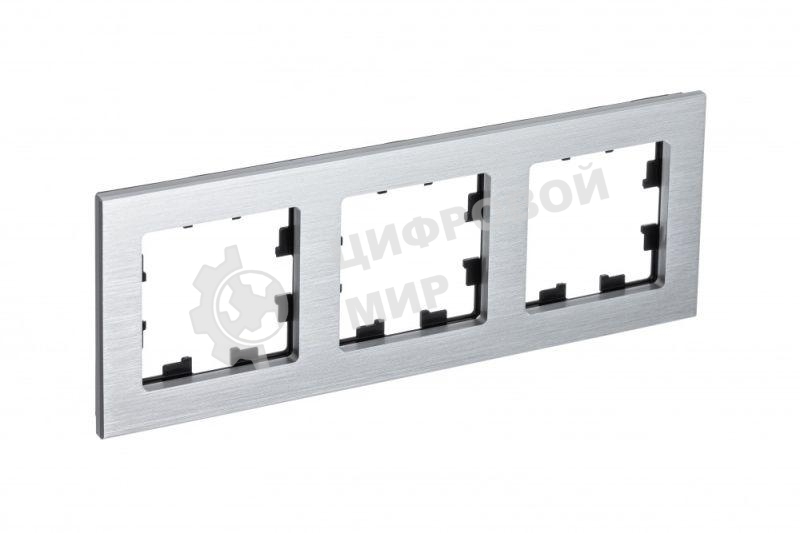 Рамка 3-м AtlasDesign Nature металл серебр. SchE ATN312103