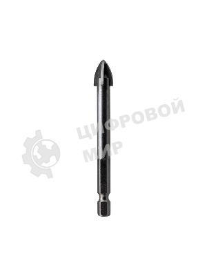 Сверло по стеклу и керамике Kranz 12 мм 4 грани шестигранный хвостовик