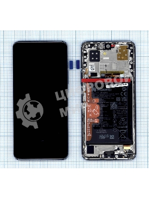 Дисплей для Huawei Nova 9 SE в сборе с тачскрином, панелью и аккумулятором (SP 02354UWB), синий