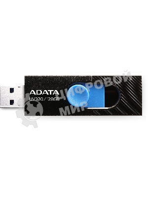 Флешка USB ADATA UV320 (AUV320-128G-RBKBL), 128Gb, USB 3.2, R/W 100/30, черный/голубой