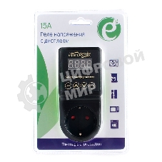 Реле напряжения c дисплеем Energenie EHB8-3, 15A, черное