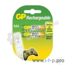 Аккумулятор GP Rechargeable (GP 85AAAHC-2CR2) NiMH 85AAAHC 850mAh, 2 шт AAA, 850мАч (2 шт. в уп-ке)