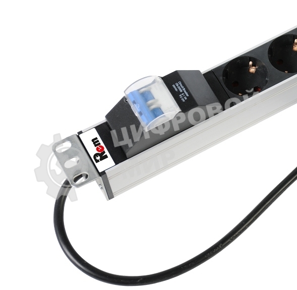 Вертикальный блок розеток ЦМО Rem-16 с авт. 16А, 20 Shuko, 16A, алюм., 33-38U, шнур 3 м. (R-16-20S-A-1420-3)