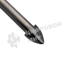 Сверло по стеклу и керамике Kranz 12 мм 4 грани шестигранный хвостовик