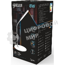Светильник Gauss GT5021 настольный на подставке белый 8Вт