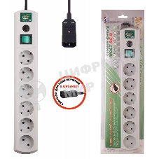 Сетевой фильтр Most RG-U 3 м, 6 розеток, белый, коробка