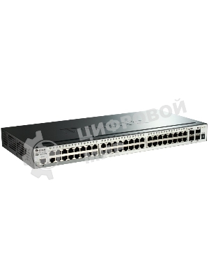 Коммутатор D-Link DGS-1510-52X/A2A Настраиваемый стекируемый коммутатор SmartPro уровня 2+ с 48 портами 10/100/1000Base-T и 4 портами 10Gbase-X SFP+