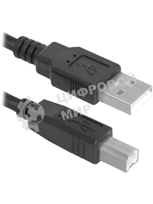 Кабель Defender USB04-06p.bagКабель USB 2.0 для соед. 1.8м AM/BM, пакет