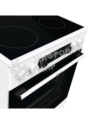 Плита электрическая Gorenje GEC6C40WD белый, конфорок 4 электрических, духовка 71 л, 60 см x 85 см x 60 см