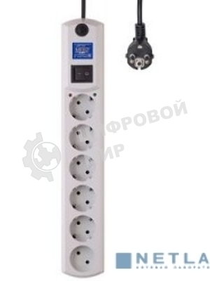 Сетевой фильтр Most HV6 5 м, 6 розеток, черный, коробка