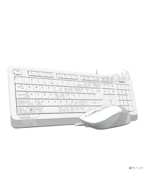 Комплект клавиатура+мышь A4Tech FStyler F1010 проводной, USB, 1600 DPI, белый/серый