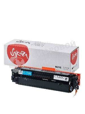 Картридж лазерный Sakura 067C (5101C002) для Canon i-SENSYS LBP631/LBP633/MF651/MF655/MF657, голубой, 1300 к. (чип без счетчика копий)