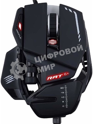 Мышь проводная Mad Catz R.A.T. 6+ черный, 12000 dpi, USB, кнопки - 11