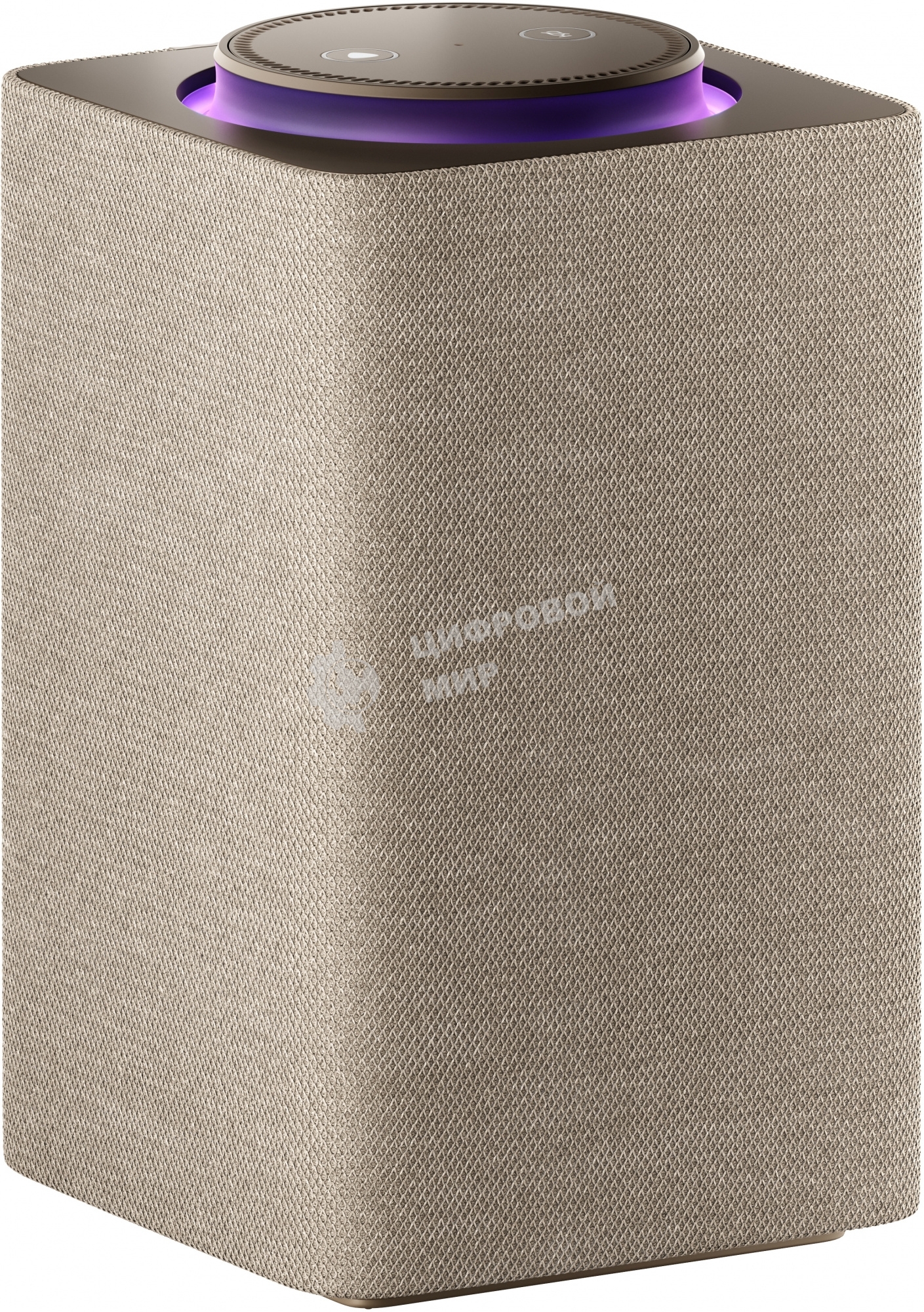 Умная колонка Яндекс Станция Макс, 65Вт, с экраном, 1 динамик, часы, Алиса, Wi-Fi, Bluetooth 5.0, Zigbee, бежевый