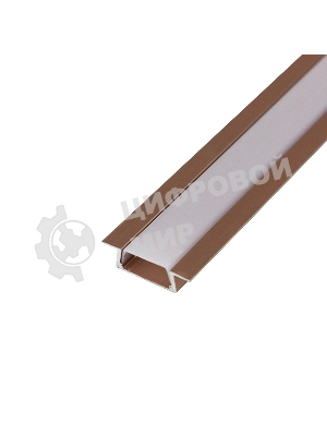 Комплект врезного алюминиевого профиля с рассеивателем Rexant 22х6 мм, 1 м, розовое золото