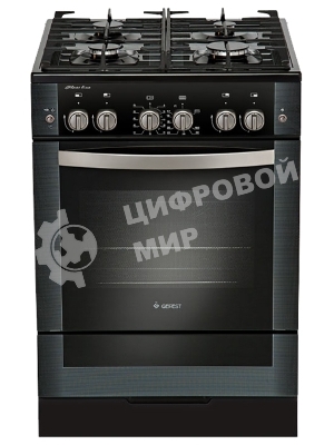 Плита газовая Gefest ПГ 6500-02 0044 черный, конфорок 4 шт, духовка 52 л, 60 см x 85 см x 60 см